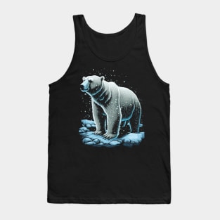 Polar Bear In The Snow Tank Top